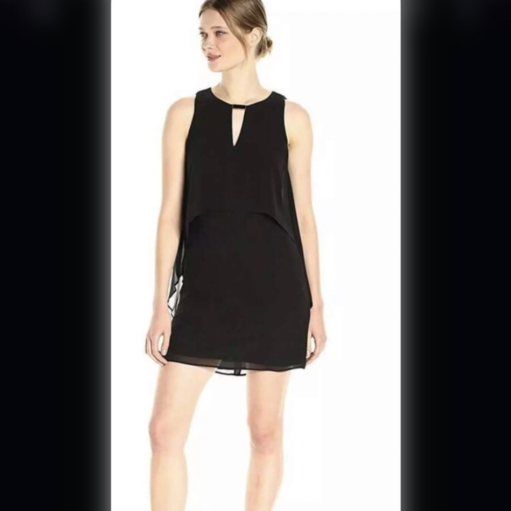 Black Cocktail Cape Dress